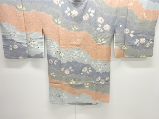 ★美品 ロング寸 お洒落な 道中着（正絹）仕立上り＜C619＞★ 小梅 リサイクル・アンティーク着物販売：Shinei